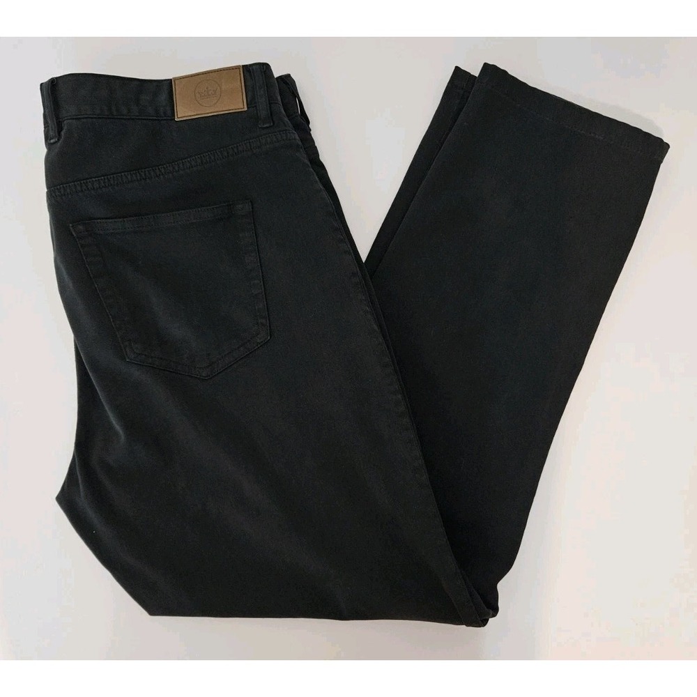 Peter Millar Men's Straight Leg Chino Pants Black 36x28